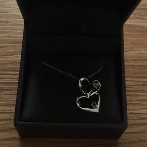Brand new double heart necklace